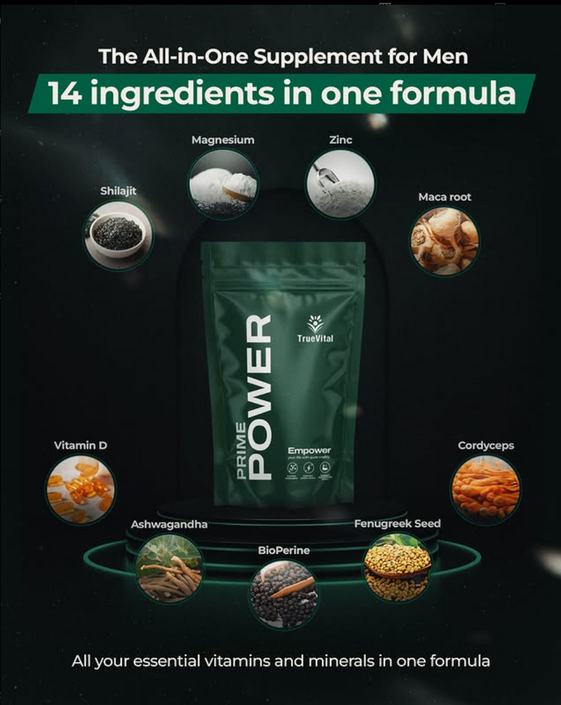 PrimePower packs 14 science-backed ingredients into one formula to fuel your strength, energy, and performance. 💪

From Shilajit & Maca Root to Zinc & Ashwagandha—every ingredient is chosen for maximum impact. Ready to unlock your full potential? 🚀